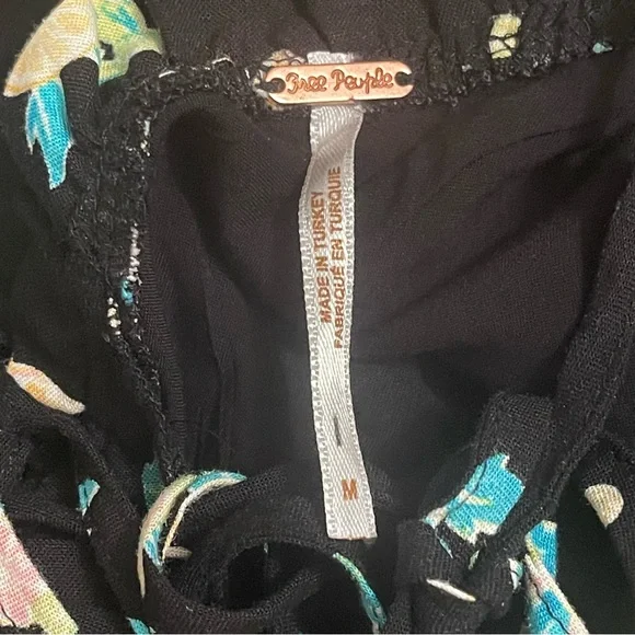 Free People Black and White Floral Like a Lady Mini Dress Large - Picture 5 of 9